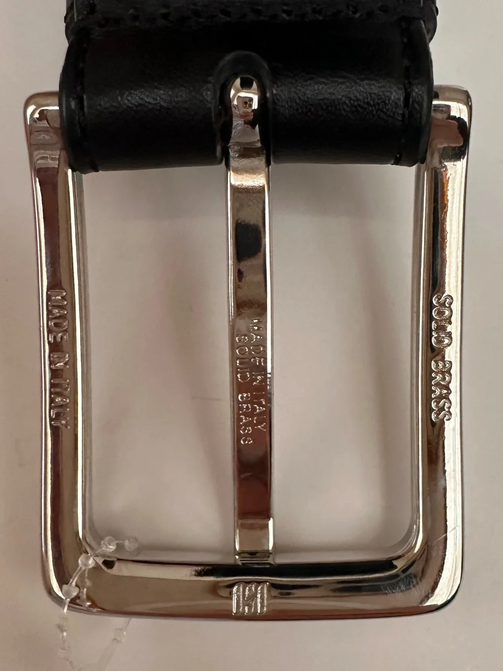 Luxury Brooks Brothers Black Leather Belt – Made in Italy – Size 40